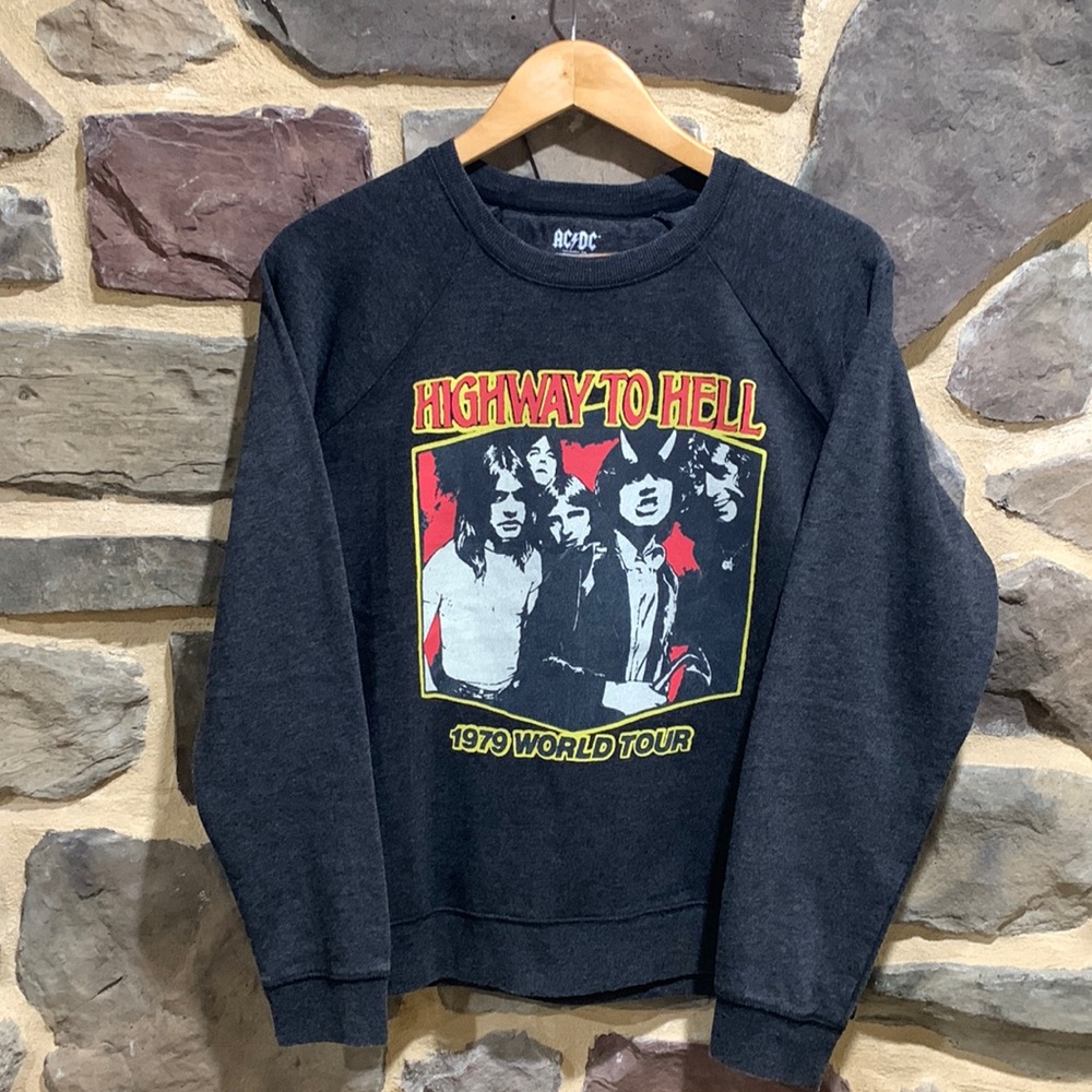 NWT LUCKY BRAND VINTAGE AC DC LOGO SWEATSHIRT - SIZE S